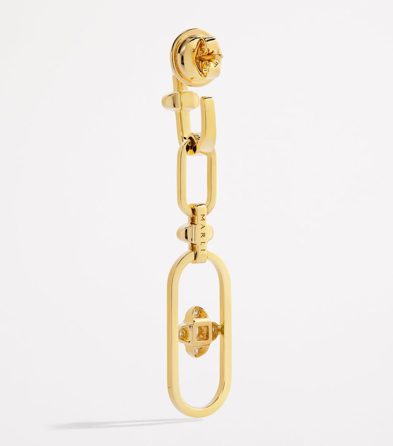 MARLI New York gold diamond drop earrings, UK version
