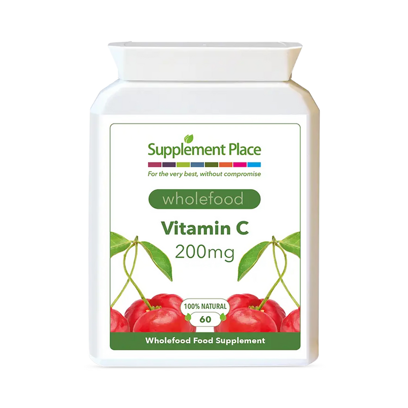 Supplement Place wholefood vitamin C 200mg 60 capsules, UK version