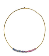 Harrods Emily P. Wheeler Yellow Gold and Sapphire Barrel Necklace- Buy online at McGrocer