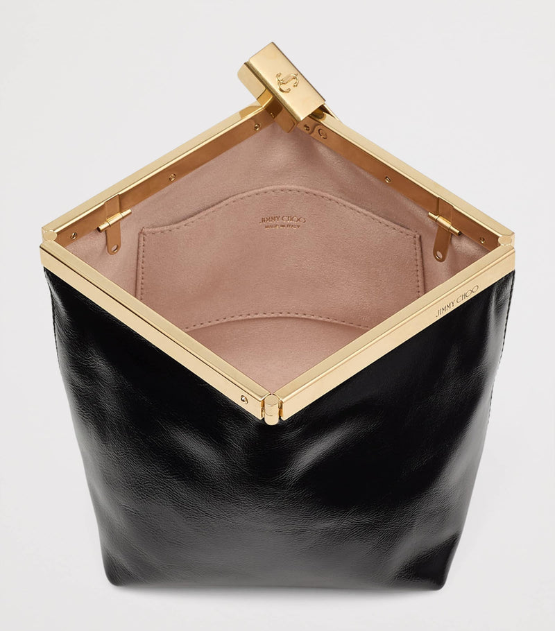 Jimmy Choo leather Ganache clutch bag, imported from the UK