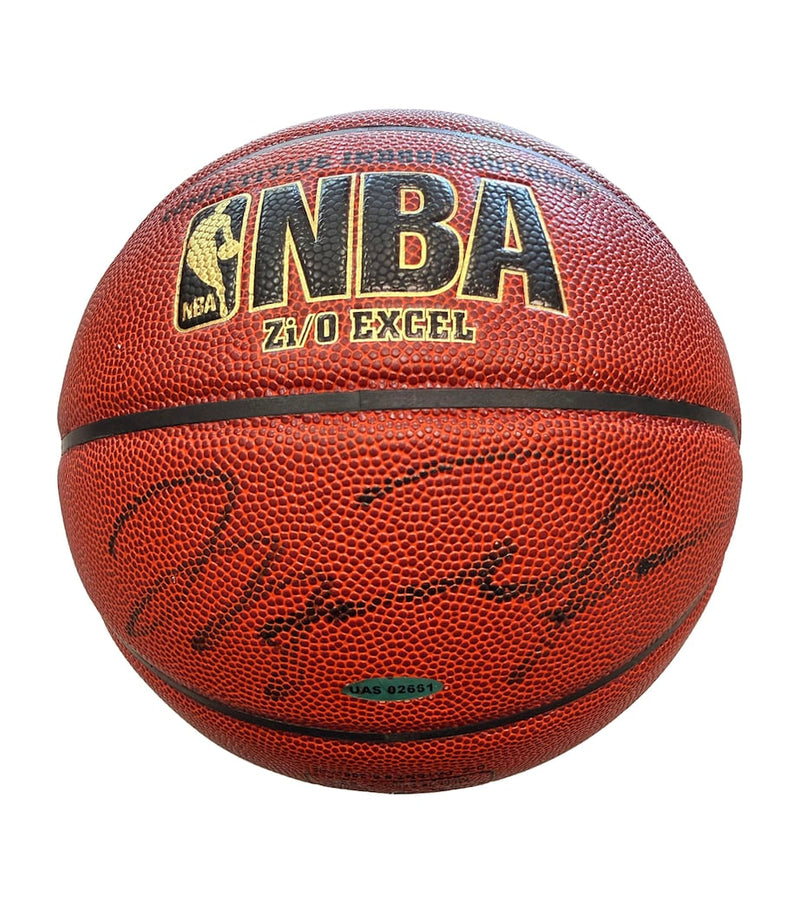 Leipzig Galleries Michael Jordan signed practice basketball display (British brand)