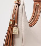 Aspinal of London small leather Soho Crescent shoulder bag, UK version