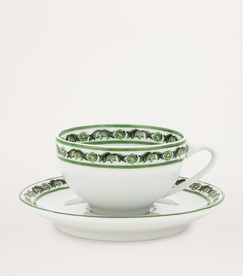 Dolce&Gabbana Casa Verde Maiolica porcelain coffee cup and saucer - British product