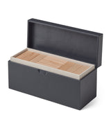 Harrods Aspinal Of London Leather-Cased Tumble Tower Set Wooden Block Game- Buy online at McGrocer