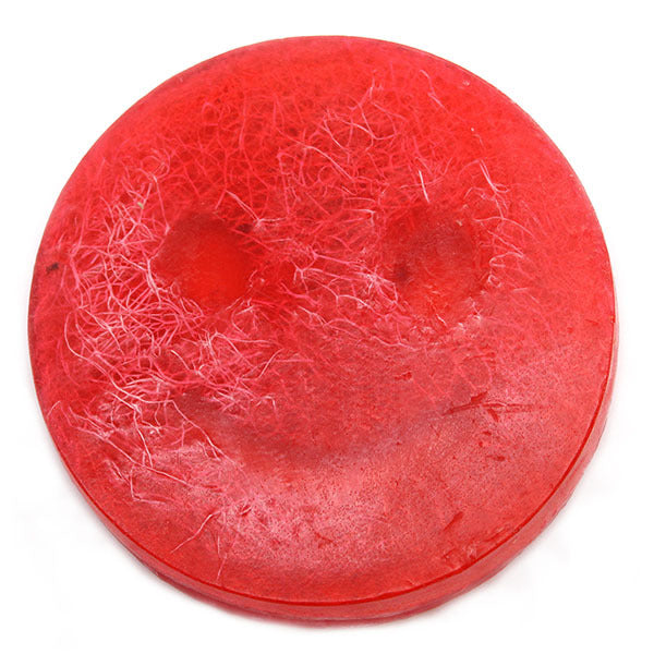 Face loofah soap with strawberry guava flavour 120g (British brand)