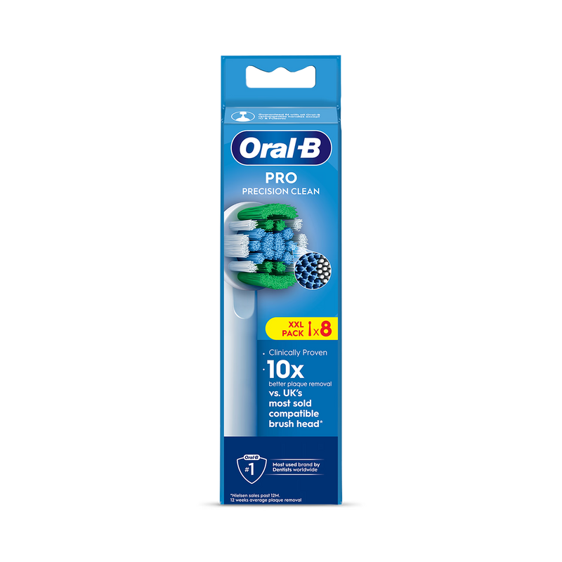 Oral-B Pro Precision Clean electric toothbrush heads 8 count (British brand)