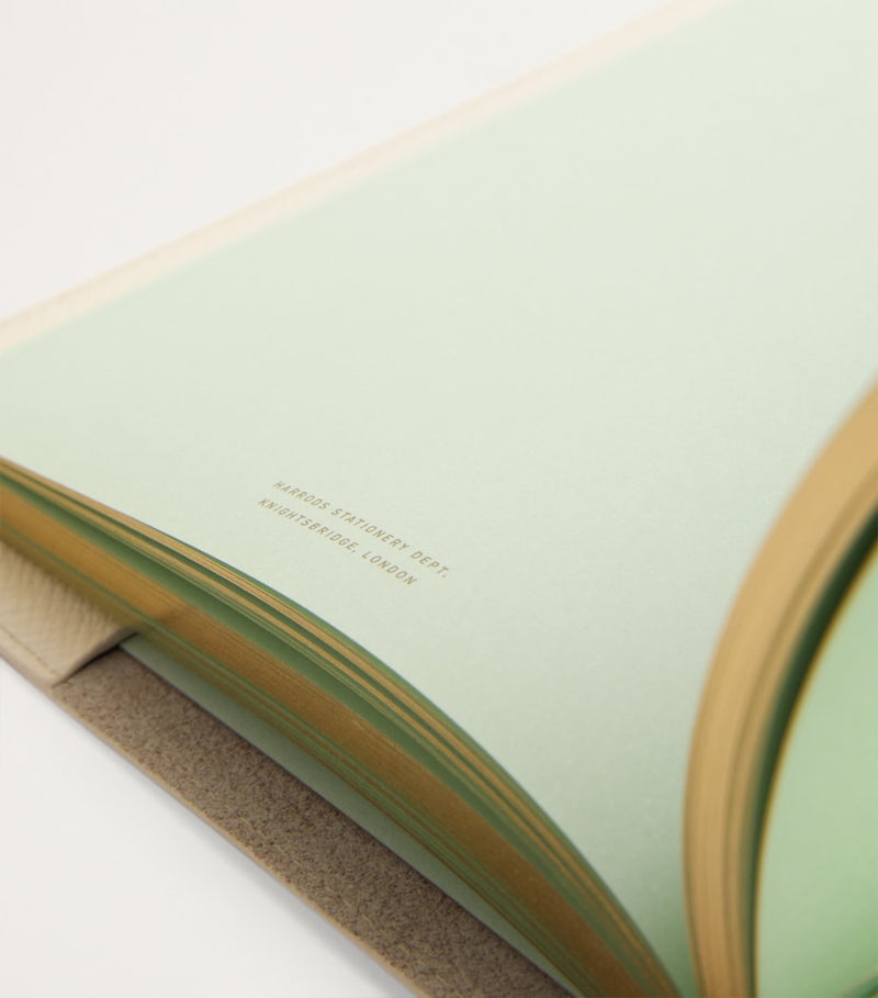 Harrods refillable leather notepad sleeve (British brand)
