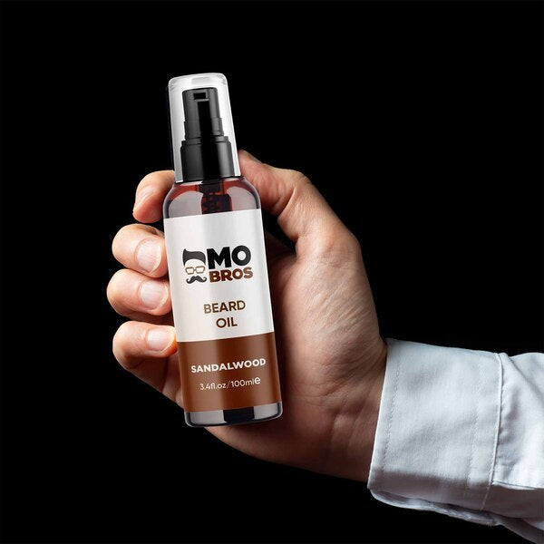 Mo Bros Beard Oil Sandalwood 100ml, imported from the UK
