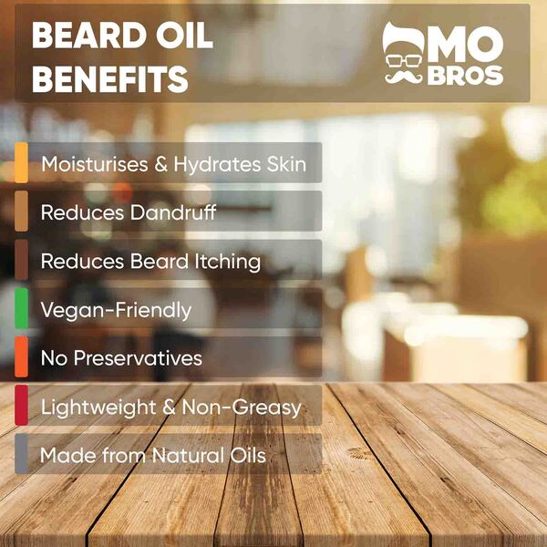 Mo Bros Beard Oil Sandalwood 100ml, imported from the UK