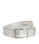 Harrods Comme des Garçons Wallet Metallic Leather Buckle Belt- Buy online at McGrocer