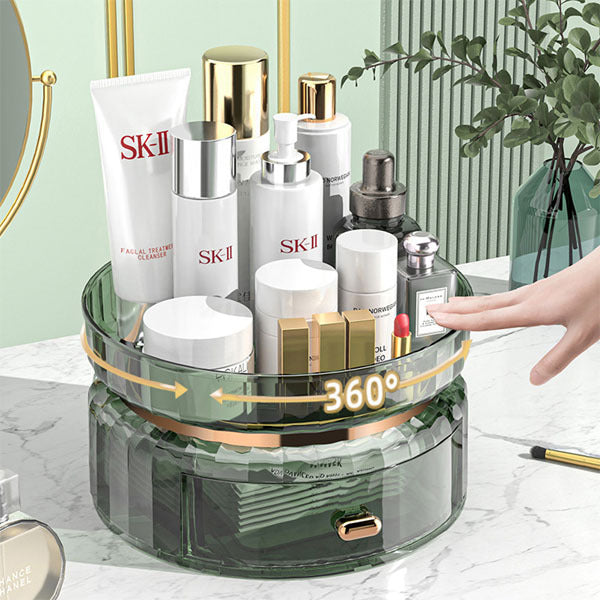 Livingandhome rotating makeup organizer emerald green , UK version