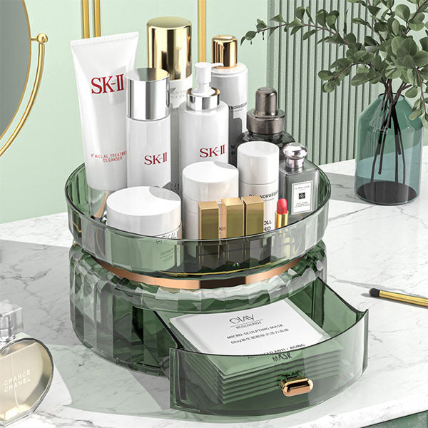 Livingandhome rotating makeup organizer emerald green , UK version