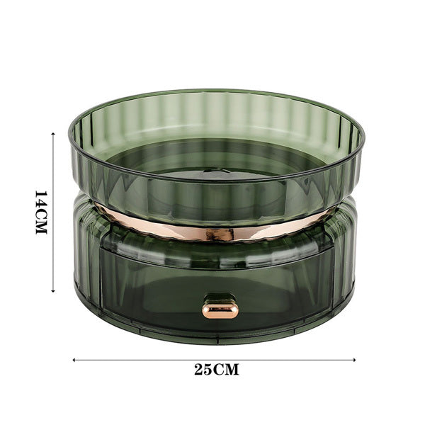 Livingandhome rotating makeup organizer emerald green , UK version