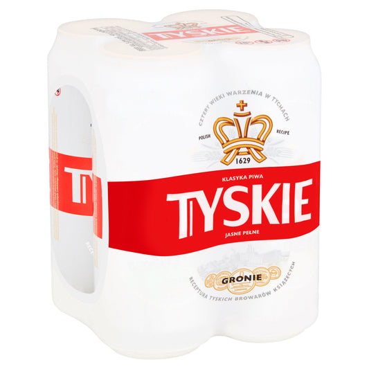 Tyskie Polish Beer Lager Cans 4x500ml All beer Sainsburys   