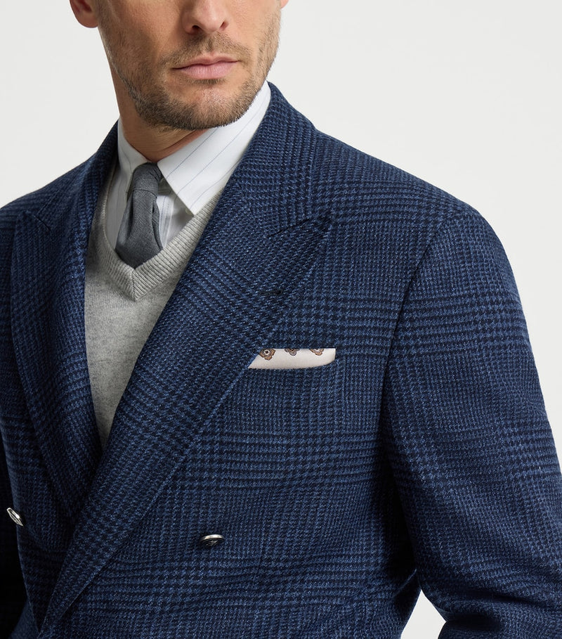 Brunello Cucinelli silk medallion pocket square 35cm, imported from the UK