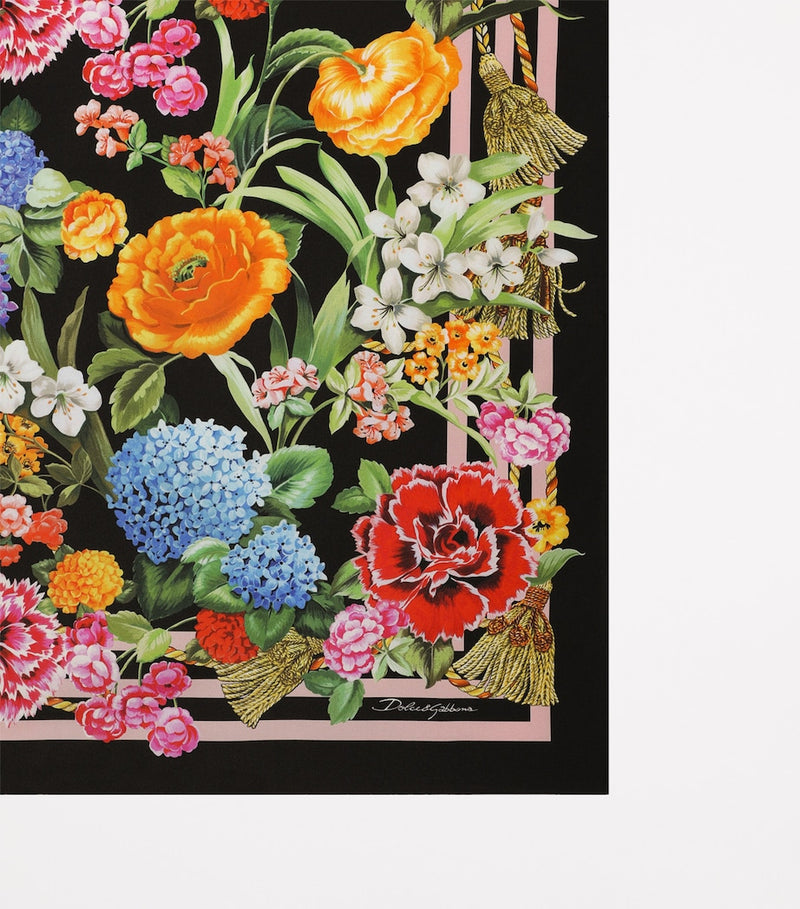 Dolce&Gabbana silk floral scarf 90cm (British brand)