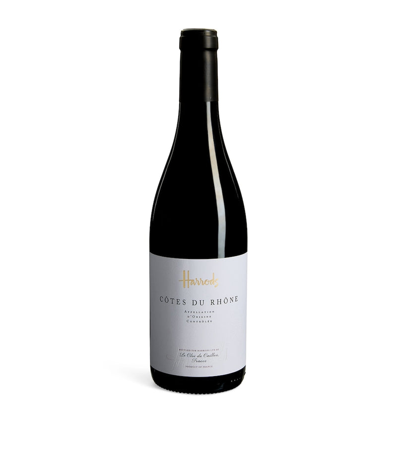 Harrods Côtes du Rhône 2022 red wine bottle 75cl, UK version