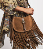 Etro small suede fringed pony shoulder bag (British brand)