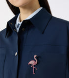 Weekend Max Mara embellished flamingo brooch (British brand)