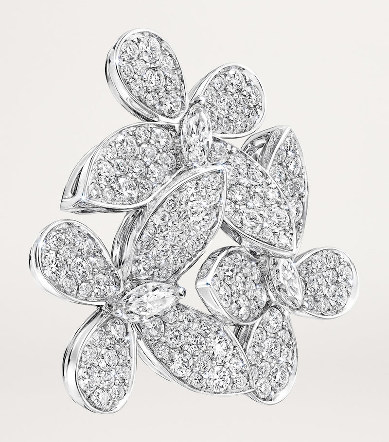 Graff white gold diamond butterfly clip-on earrings - British product