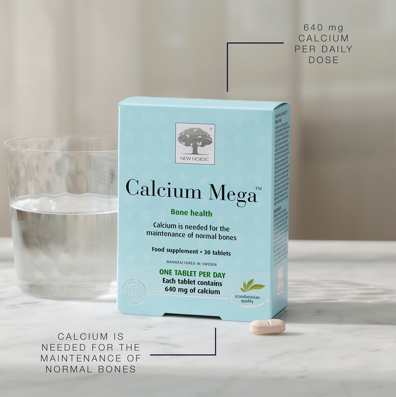 New Nordic Calcium Mega 30 tablets, imported from the UK