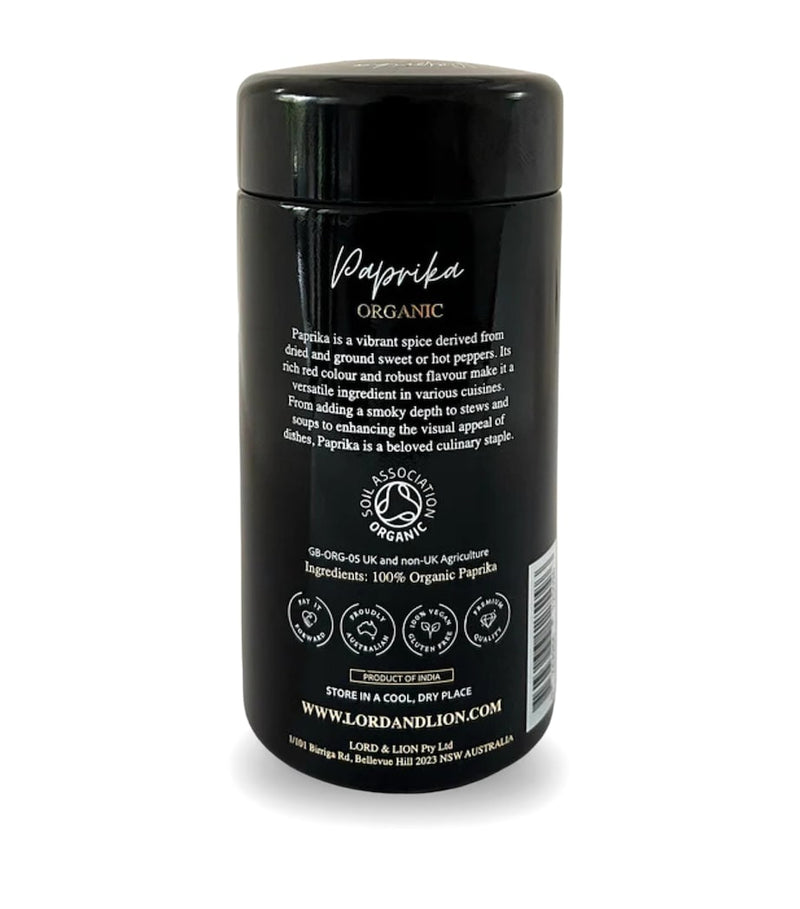 Lord & Lion Organic Paprika ground spice 65g (British brand)