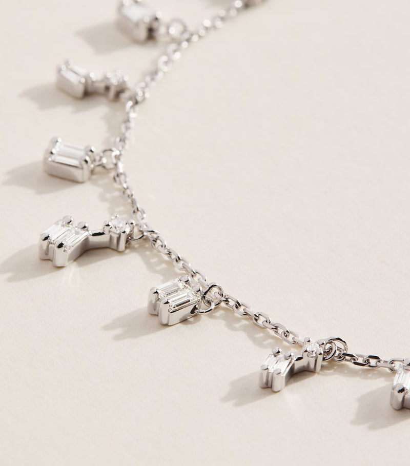 Suzanne Kalan white gold diamond cascade necklace (British brand)