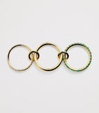 Spinelli Kilcollin Norah ring with emerald and diamonds, imported from the UK