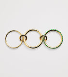 Spinelli Kilcollin Norah ring with emerald and diamonds, imported from the UK