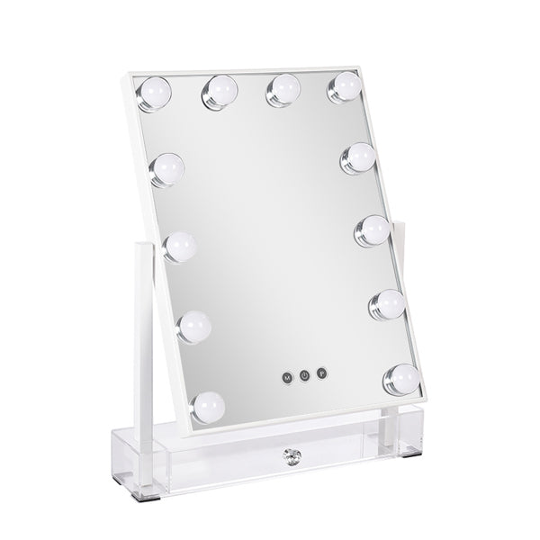 Livingandhome Rectangular Hollywood Vanity Mirror 36.5cm wide, UK version