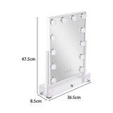 Livingandhome Rectangular Hollywood Vanity Mirror 36.5cm wide, UK version