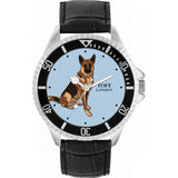 Superdrug Toff London Blue Men's German Shepherd Dog Leather Strap Watch- Buy online at McGrocer