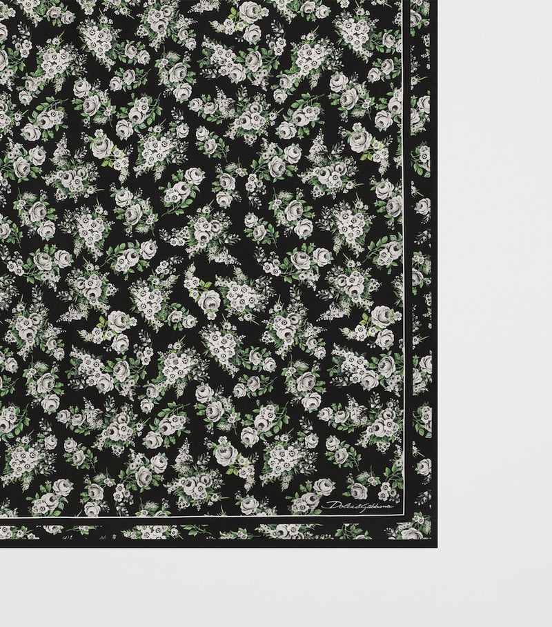 Dolce&Gabbana floral square silk scarf 70cm, UK version