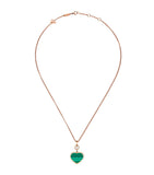 Chopard Happy Hearts rose gold malachite diamond necklace, imported from the UK