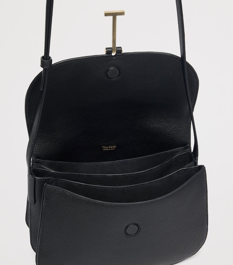 TOM FORD large leather cross-body bag with gold-tone T hardware, UK version