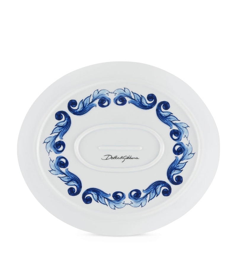 Dolce&Gabbana Casa porcelain serving plate Blu Mediterraneo 45.5cm - British product