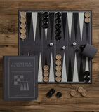 Vintage Bookshelf checkers and backgammon board game (British brand)
