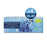 Superdrug Natracare Regular Organic Cotton Non-Applicator Tampons 4 x 20 Pack- Buy online at McGrocer