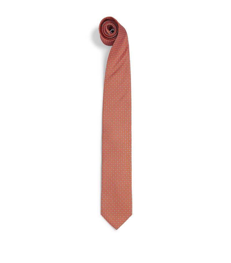 Eton floral silk tie 8cm - British product