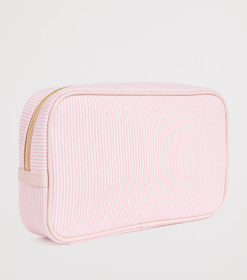 Harrods striped embroidered nursery pouch (British brand)