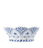 Royal Copenhagen porcelain full lace fluted fruit bowl 23cm, imported from the UK