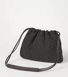 Brunello Cucinelli embellished drawstring cross-body bag, imported from the UK