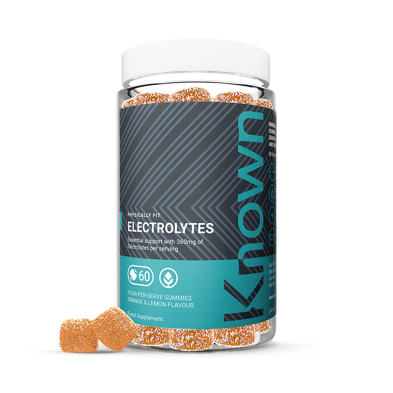 Known electrolyte gummies orange lemon flavour 60 gummies (British brand)
