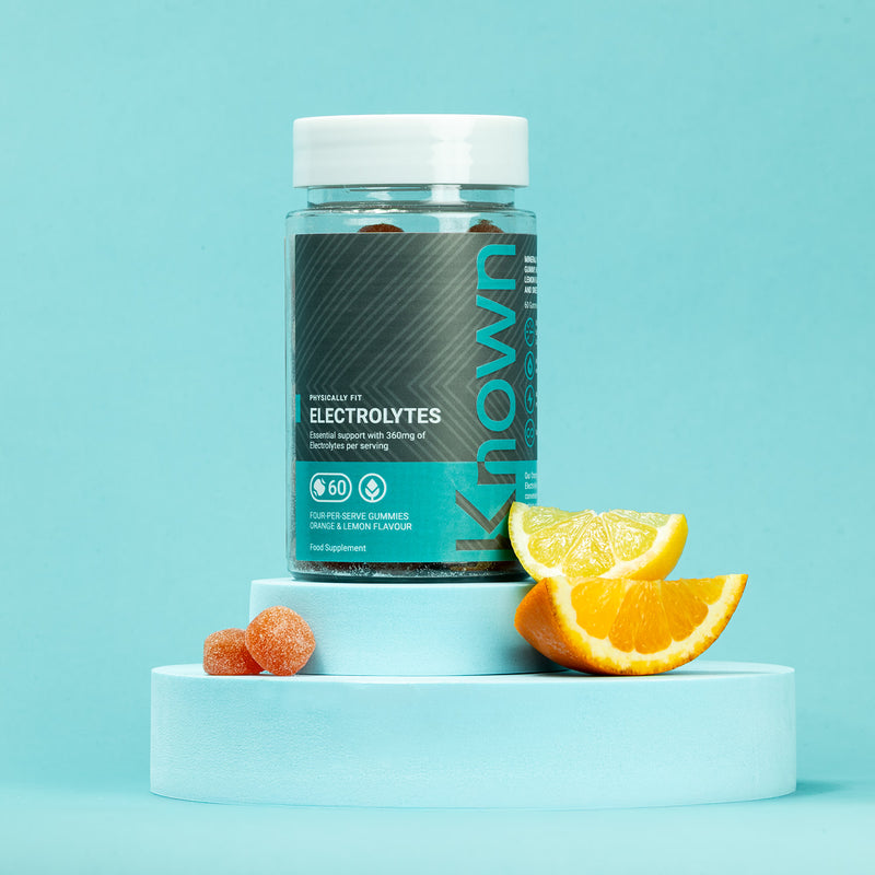 Known electrolyte gummies orange lemon flavour 60 gummies (British brand)