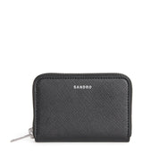Harrods Sandro Paris Grained Leather Zipped Wallet- Buy online at McGrocer