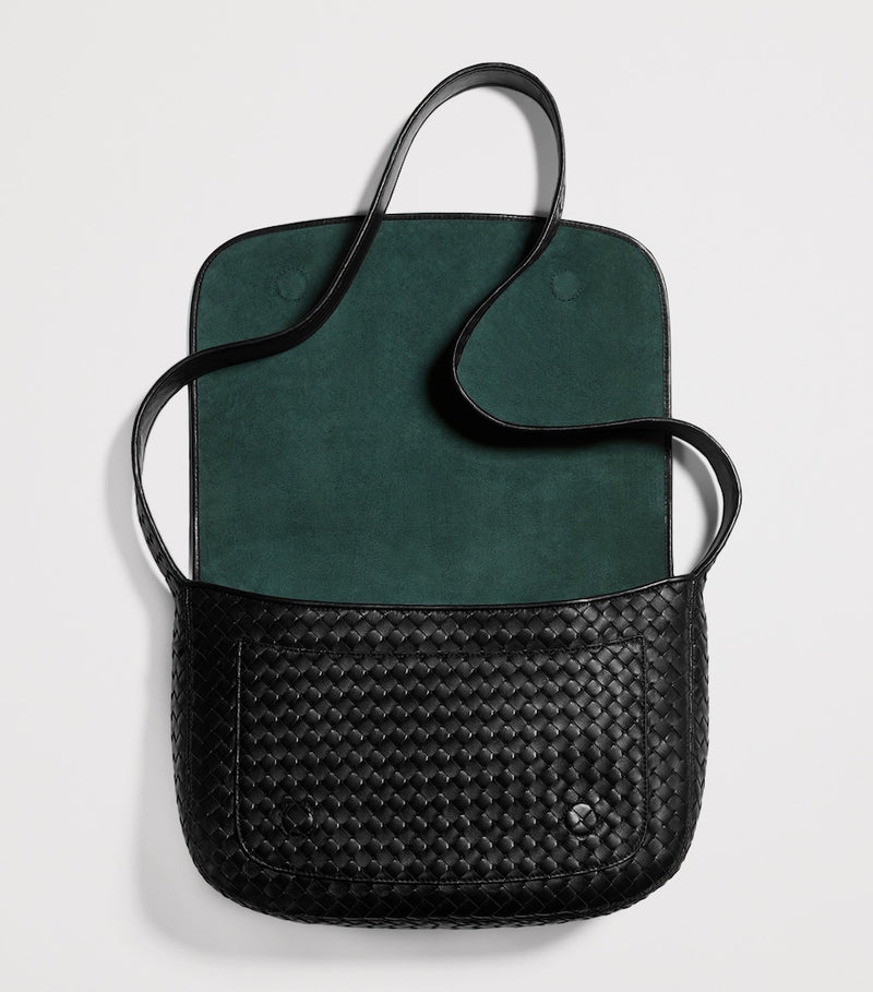 Bottega Veneta large leather Veneto messenger bag, UK version