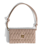 Miu Miu Leather Matelassé Chain Wallet H9.5cm x W19cm (British brand)