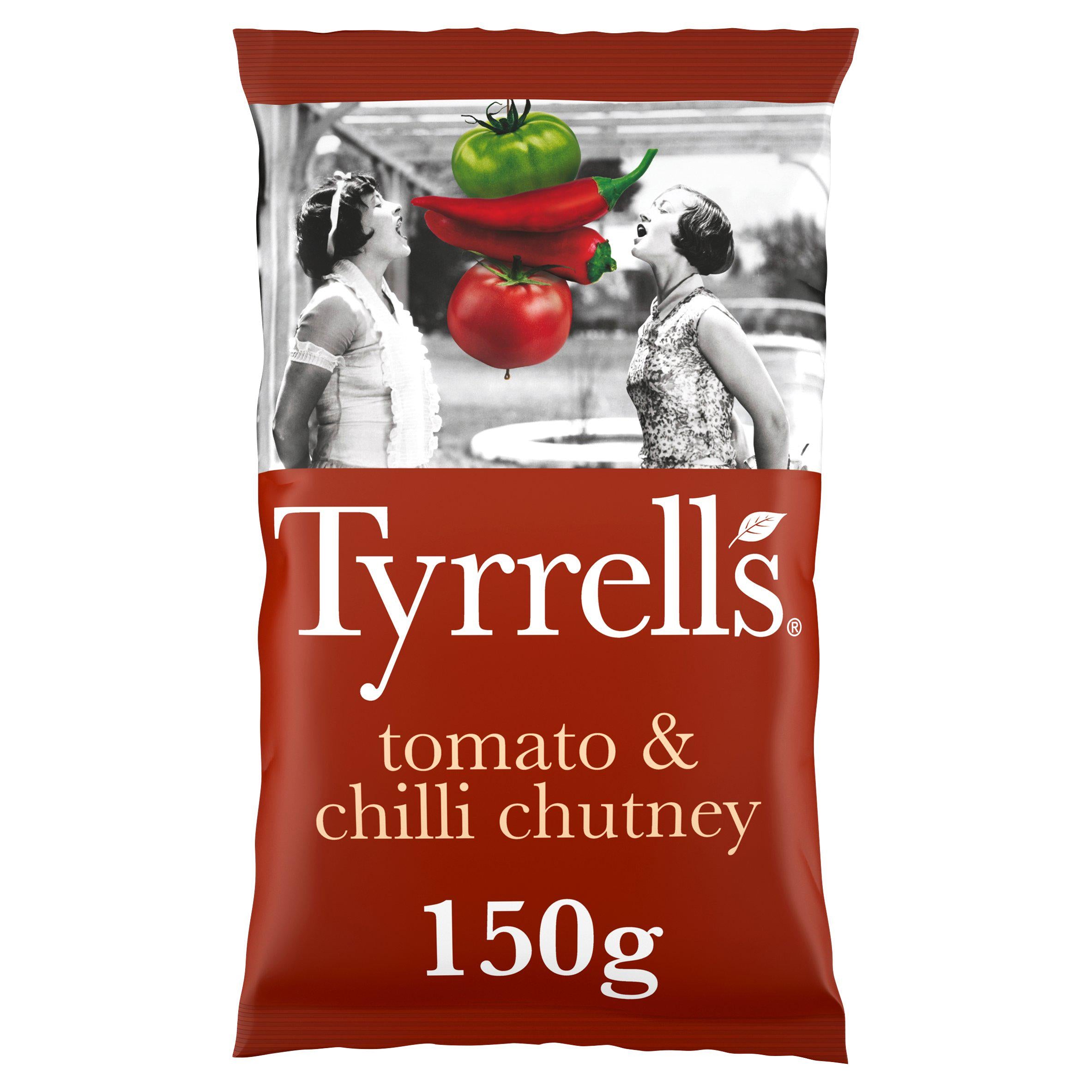 TyrrellsTomato & Chilli Chutney Flavour Hand Cooked English Crisps 150g GOODS Sainsburys