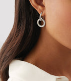 Boodles white gold diamond drop earrings 3cm, UK version