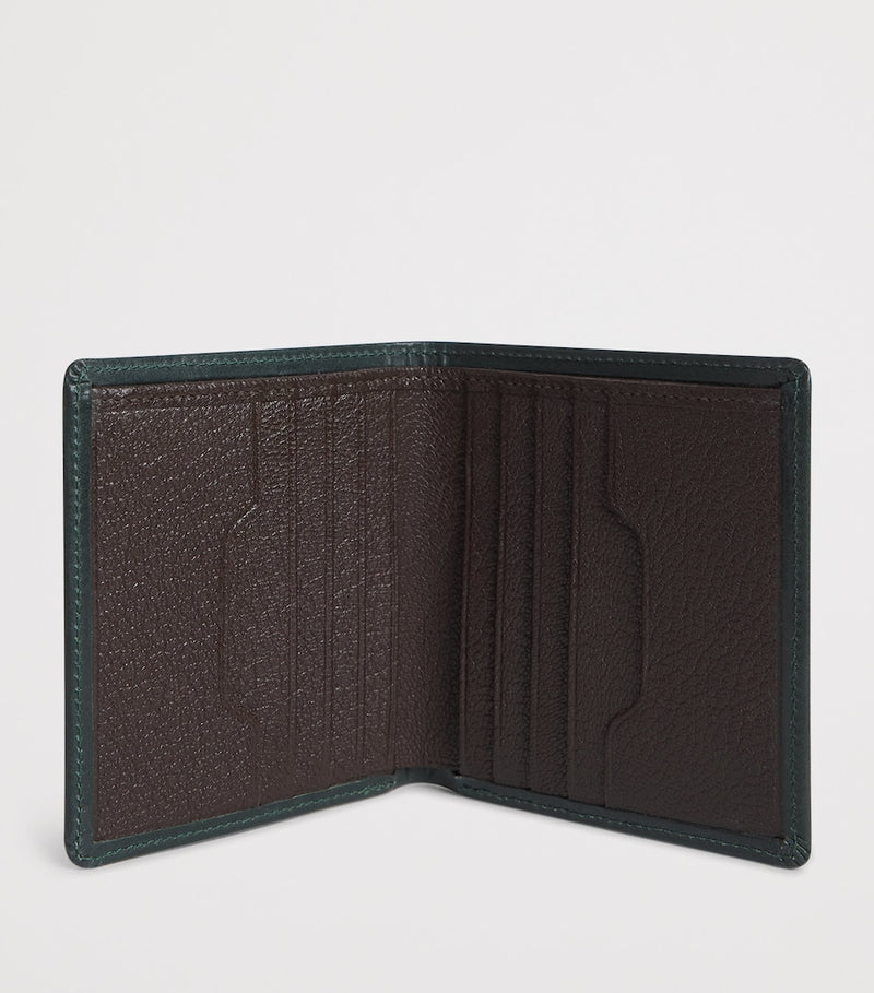 Swaine leather compact bifold wallet - British product